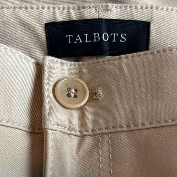 Talbots Khaki Beige Slim Ankle Pants Size 14 New - Picture 9 of 10
